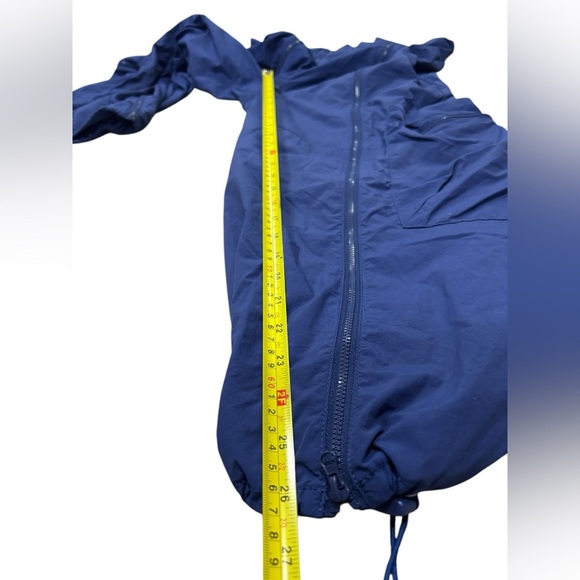 Urban Outfitters Sz 2 LUNA Nylon Cargo Blue Balloon Parachute Pant Zippers Y2K - Picture 12 of 16